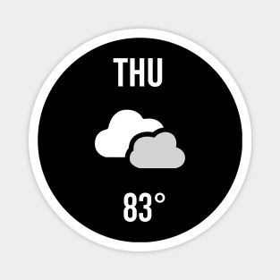Thursday Weather Costume Magnet